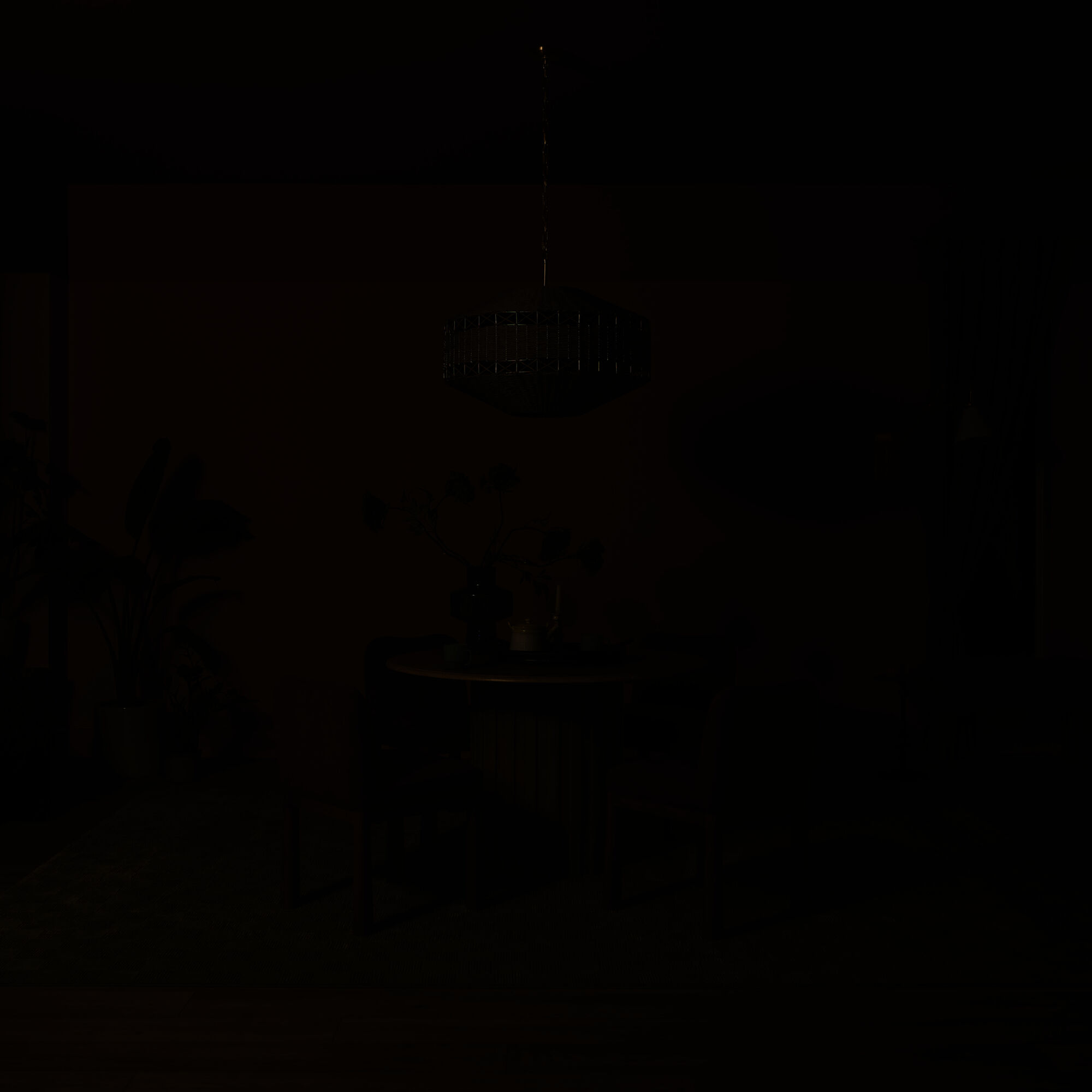 Lulo 4 Light Champagne Bronze Pendant Ceiling Light